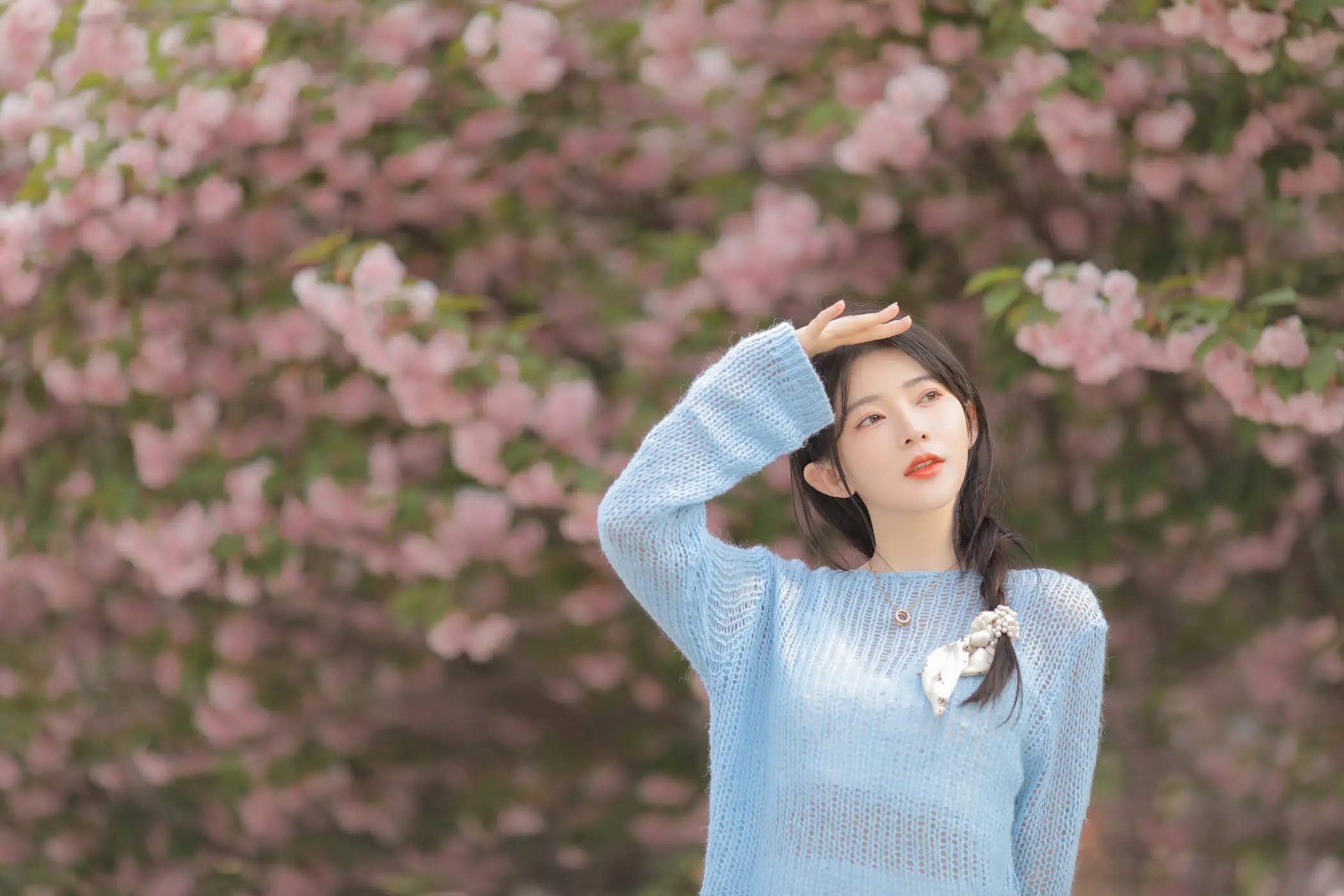 [YITUYU] 2022.06.22 Vol.1252 – Pink Blue Evening Cherry Blossoms Yang Yimo#[29P]-9